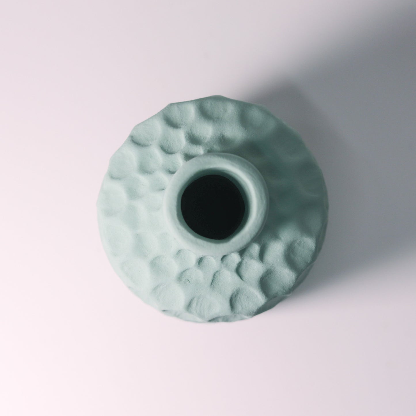 Bottiglia sfaccettata verde acqua