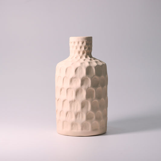 Bottiglia sfaccettata beige